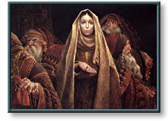 James Christensen art print: The Widow's Mite