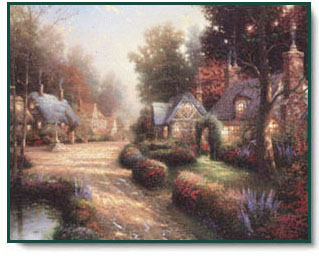 Thomas Kinkade - Cobblestone Lane 1