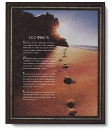 Inspirational Art Prints - Footprints - Christ-Centered Art