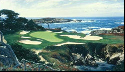 Larry Dyke art print: The 15th at Cypress Point