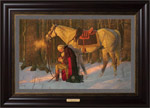 Framed Canvas Giclee Edition Mahogany Large