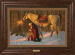 Framed Canvas Giclee Edition Walnut Small