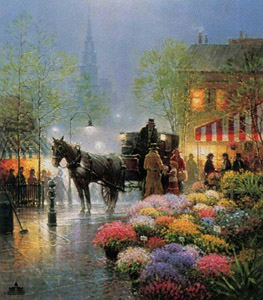 Flower Market by G. Harvey