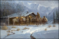 Line Shack Cowhands by G. Harvey