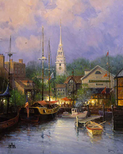 New England Harbor by G. Harvey