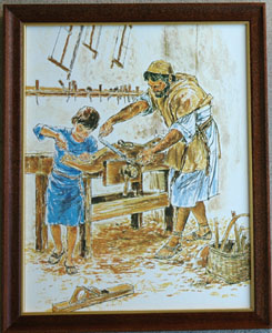 Boy Jesus in the Workshop by Frances Hook