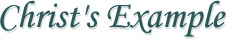 Christ's Example