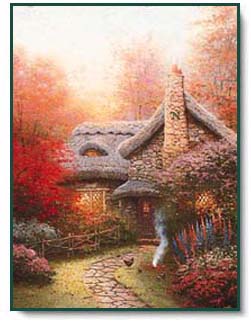 Thomas Kinkade - Autumn at Ashley's Cottage