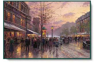 Thomas Kinkade - Boulevard Lights, Paris