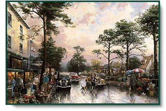 Thomas Kinkade - Carmel, Ocean Avenue