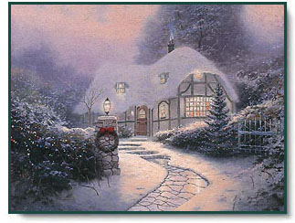 Thomas Kinkade - Christmas Cottage - Christ-Centered Art
