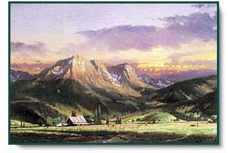 Thomas Kinkade - Dusk in the Valley