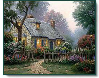 Thomas Kinkade - Foxglove Cottage