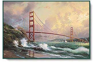 Thomas Kinkade - Golden Gate Bridge, San Francisco
