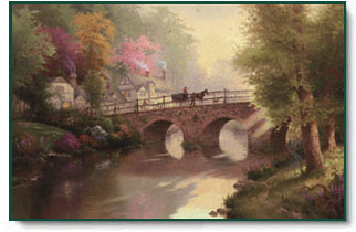 Thomas Kinkade - Hometown Bridge