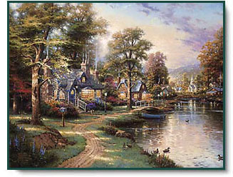 Thomas Kinkade - Hometown Lake