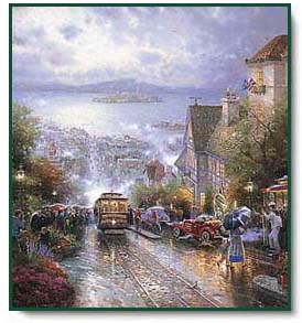 Thomas Kinkade - Hyde Street and the Bay, S.F.