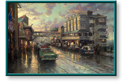 Cannery Row Sunset by Thomas Kinkade