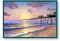 Footprints in the Sand by Thomas Kinkade