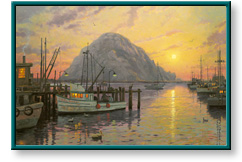 Morro Bay at Sunset by Thomas Kinkade