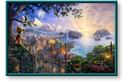 Pinocchio Wishes Upon a Star by Thomas Kinkade