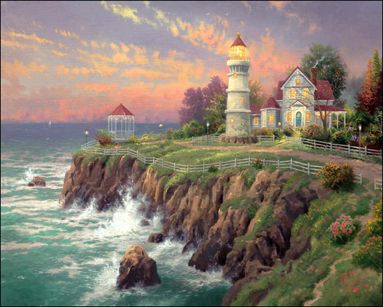 Thomas Kinkade - Victorian Light - Paper and Canvas Art Prints by ...
