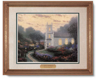 Thomas Kinkade - Blossom Hill Church - open edition inspirational art print