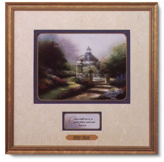 Thomas Kinkade - Hidden Gazebo - open edition inspirational art print