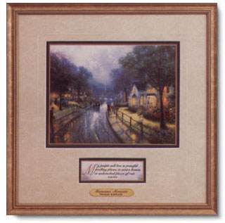 Thomas Kinkade - Hometown Memories - open edition inspirational art print