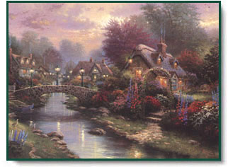 Thomas Kinkade - Lamplight Village