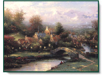 Thomas Kinkade - Lamplight Village.