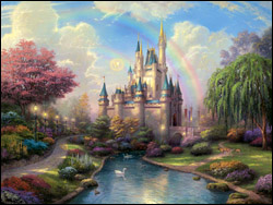 A New Day at the Cinderella Castle by Thomas Kinkade