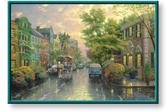 Thomas Kinkade: Charleston, Sunset on Rainbow Row