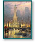 Thomas Kinkade: Chicago, Winter at the Watertower