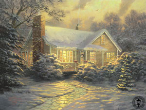 Christmas Cottage by Thomas Kinkade