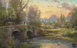 Cobblestone Evening by Thomas Kinkade