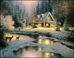 Deer Creek Cottage by Thomas Kinkade