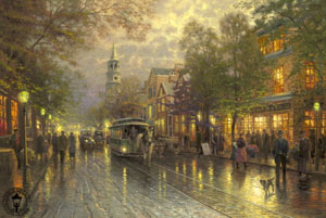 Evening on the Avenue by Thomas Kinkade