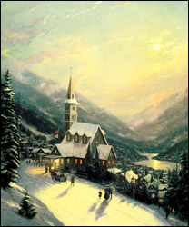 Moonlit Village by Thomas Kinkade