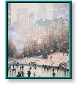 Thomas Kinkade: Skating in the Park