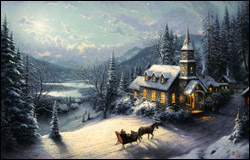 Sunday Evening Sleigh Ride by Thomas Kinkade