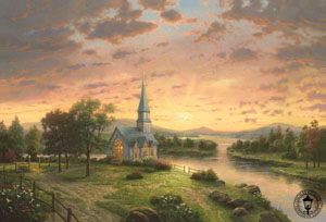 Sunrise Chapel by Thomas Kinkade