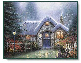 Thomas Kinkade - The Woodsman's Thatch