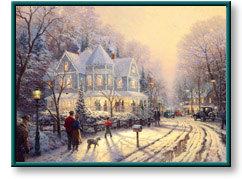 Thomas Kinkade art print: A Holiday Gathering