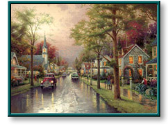 Thomas Kinkade art print: Hometown Morning
