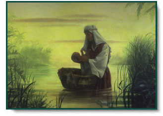 Keith Newton art print: Moses in the Bulrushes