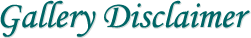 Gallery Disclaimer