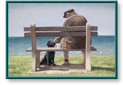 John Weiss art print: Sharing Lunch