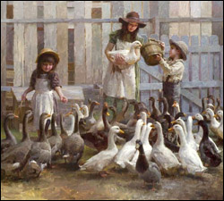 Feeding the Geese by Morgan Weistling