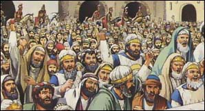 Imagini pentru Jesus and crowd